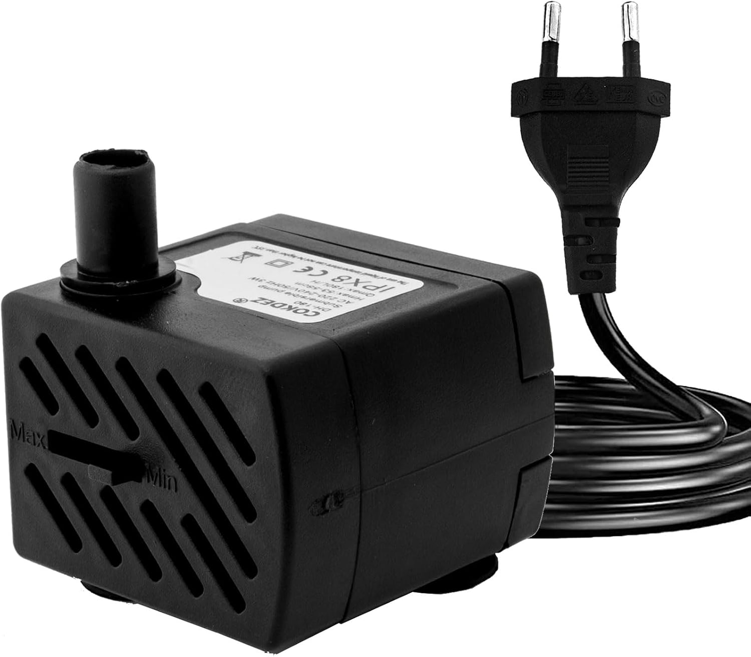 Mini bomba sumergible de 3 W, bomba de fuente pequeña de 180 L/H, bombas de agua extremadamente silenciosas para acuarios, fuentes de agua, peceras, mesa, fuentes para mascotas