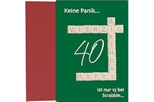 ‎THE LAZY PANDA CARD COMPANY the lazy panda card company Geburtstagskarte 40 – Lustige Karte mit witzigem Spruch zum runden Geburtstag