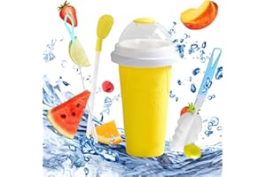 RAVEPARTY Slush Becher, Slushy Maker, Slush Maschine, Slush Becher Silikon Squeeze Cup Slush Eis Becher für kneten Gefrorene Maker Smoothie Becher, Slush Cup mit Strohhalmlöffel.