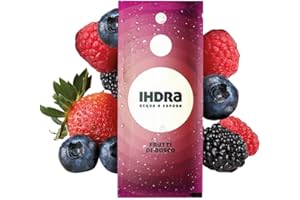 IHDRA - 100 Bustine Insaporitore Acqua Senza Zucchero - 100% Naturale, Senza Glutine, Con Estratti di Frutta e Piante, Bustina Da 1,6g x 0,5L, Insaporitore Acqua Gusto IRRESISTIBILE, Frutti Di Bosco