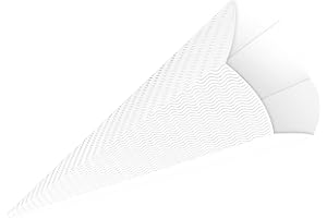 itenga Schultüten Rohling aus Bastelwellpappe 68cm - Schultüten Rohling zum Basteln - 3D Wellpappe (weiß)