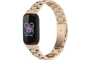 Chofit Klockarmband kompatibla med Fitbit Inspire 3, metallarmband i rostfritt stål, ersättningsarmband, business-stil, armba