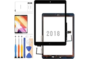 LADYSON Digitalizador para iPad 9.7 Pulgadas 2018 /iPad 6 6ª generación A1893 A1954 Piezas de Repuesto de Pantalla táctil, (sin LCD) Panel de Cristal +Protector de Pantalla y Herramientas