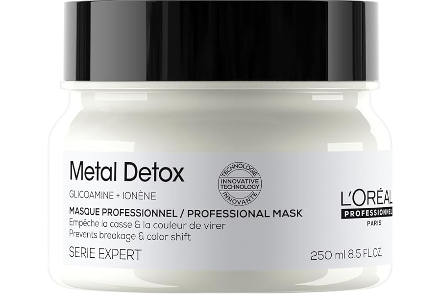 L'Oréal Professionnel, Mascarilla Metal Detox Protectora e Hidratante, Anti-Rotura, Fortalece el Cabello, Detiene la Rotura, 