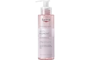 Eucerin Żel do oczyszczania pigmentu, 200 ml, żel do oczyszczania twarzy, z 2% kompleksem złuszczającym twarz AHA, kwas glikolowy i kwas mlekowy, pieniący się środek do czyszczenia twarzy, do