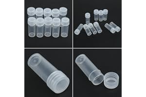 Demiawaking 50Pcs 5g Volumen Kunststoff Probe Flasche 5ml kleine Flasche Phiole Behälter