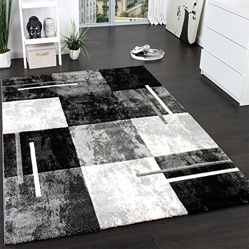 Designer Rug - Contour Cut - Geometric - Marble Look - Grey Cream, Size:120x170 cm
