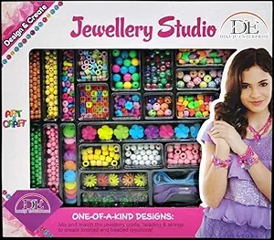 DIKUJI ENTERPRISE Jewellery Making Kit for Kids ? DIY Jewellery Making Materials Kit for Girls , Kids , Art and Craft Set, Creative Self Design Jewellery Accessories for Girls and Kids (Multicolor)