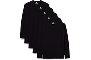 Lower East Basic Rundhals Langarm-Shirts für Herren 3er I 5er Pack aus 100% Baumwolle I Herren Longsleeve in vielen Farben