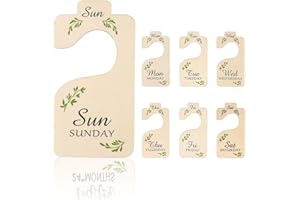 FIDWALL Wooden Closet Dividers for Organization, Baby Clothes Dividers and Weekly Wardrobe Separators, Ideal for Clothing Sorting, Nursery and Home Closet Organizer (Week)