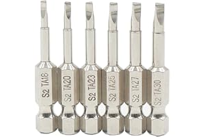 Fongmore 6 pièces 50mm 1/4 tige hexagonale magnétique tête triangulaire jeu d'embouts de tournevis en acier S2 embouts de tournevis Triangle foret