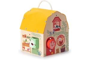 Lilliputiens - Klangformenhaus - Lehrreiches Holzspielzeug mit Tieren, Formen und verschiedenen Klängen - Fördert Motorik, Fantasie und Denkvermögen - Spielzeug für Babys - Ab 12 Monaten - 83445