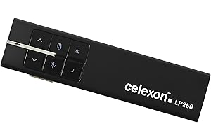 celexon Laser-Pointer Expert LP250 - bis 200m - nur 30,8g - Präsentations-Fernbedienung - Laserklasse 2 - ideal für Unternehmen und Schule