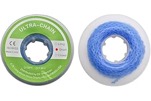 RZJZGZ Colorful Dental Orthodontic Elastic Chain Power Chains Brace Orthodontic Spool Elastic Rubber Band (Dark Blue, Short)