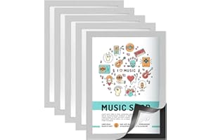 GIRAFEDA 5 Pcs Cadre Affichage Magnétique A4 Affichage Aimanté Pochette Adhésive Transparent Cadre Porte Affiche Cadre Porte Affiche A4 Porte Document Adhésif pour Photo Document Affiche Mur Porte