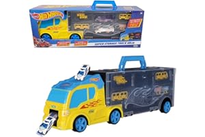 ODS - Transporter 40 Hot Wheels Camion Mallette avec voiture d'origine incluse, couleur bleue, 42033
