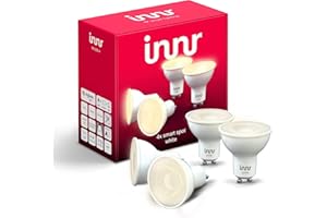 innr GU10 Zigbee Smart Home Lampe, Warmweiss, Funktioniert mit Hue* und Alexa (Bridge Erforderlich), GU10 Smart LED Spots, Alexa Lampe, Dimmbar, 4-Pack