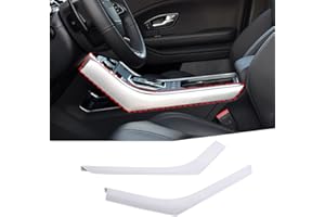 DIYUCAR ABS Plastic Center Console Gear Shift Side Decoration Strip Trim for Land Rover Range Rover Evoque 2012-2018 (Silver)