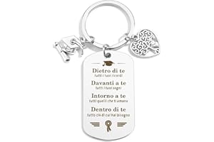 BOMEON Portachiavi Regali Regalo Laurea Donna Uomo, Ispirazione Regalo Regali per la Laurea Lauree Diploma Ragazza Ragazzo Idee Idea Regalo per Laurea Amica Università Studenti Portachiave