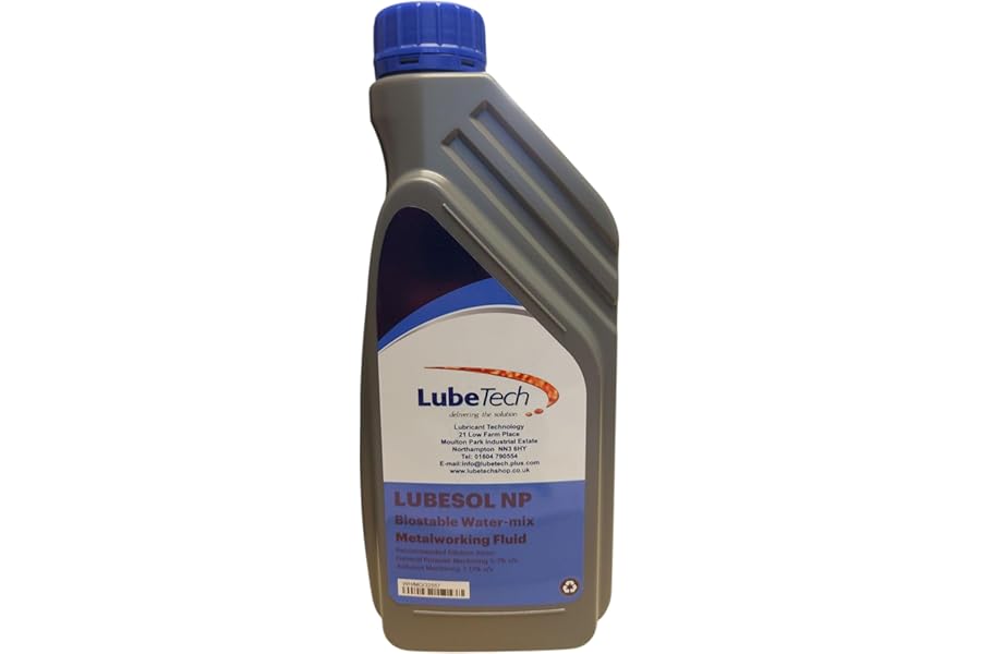 LUBETECH LUBESOL SOLUBLE CUTTING OIL 1L, A CHLORINE FREE WATER MIX CUTTING OIL WHICH FORMS A TRANSULCENT WHITE SOLUTION WHEN MIXED, FOR MULTI-METAL MACHINING