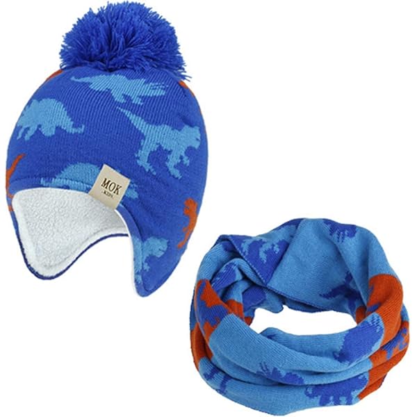 TAGVO Kinder Strickmütze & Schal Set - Winter Set Mit Fleece-Futter Für Babys & Kleinkinder