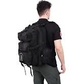 Siyah 42 Lt Taktik Outdoor Sırt &Ccedil;antası,MOLLE Sistemli, Suya Dayanıklı, &Ccedil;ok G&ouml;zl&uuml;, Outdoor, Kamp, Avcılık, G&uuml;nl&uuml;k Kullanım, E