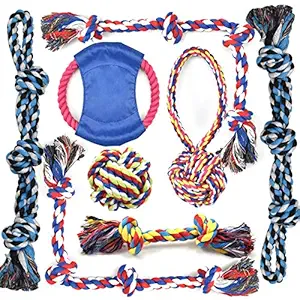 Rope Dog Toys for Aggressive Chewers Large Breed Medium Breed, Small Dog Puppy Teething Chew Toys Heavy Duty Dental Dog Rope Toys Prevents Boredom and Relieves Stress