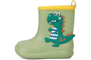 MASOCIO Botas de Agua Niño y Niña Botas Lluvia Bebé Dibujos Animados de Animales Impermeables y Antideslizante Talla 20-30 EU