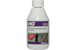 HG Imperméabilisant Textiles Mélangés 0.3L FR - Imperméabilisant pour Coton, Lin, Laine et Tissus Mixtes, pour Lavage en Machine ou à la Main, Efficace & Facile à Utiliser, 300 ml (177030104)