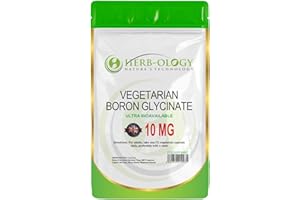HERB-OLOGY.CO.UK NATURE'S TECHNOLOGY HB Boron Supplement | 360 Vegan Chelated Boron Capsules - 10mg Bioavailable Boron Glycinate per Serving | Non-GMO, Gluten & Allergen Free | Manufactured in The UK