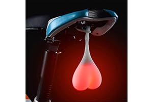 HUIANPEN Phare Arrière De Vélo En Silicone - Feux Arrière De Boule, Lumières D'avertissement De Coeur, Lampe D'oeuf LED Essentielle De Nuit, Boules Lumineuses Queue Faciles À Installer Imperméables