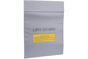 DEOLVEN Feuerfeste Dokumententasche,Lipo Safe Bag Feuerfeste Geldkassette Liposack Guard Unterlage für RC-Batterien Schützen Ihre Wertsachen Dokumente Geld Schmuck Brandschutz 18 * 23cm Grau