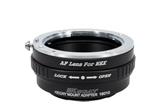 KECAY® AF - NEX Adaptador de Montaje de Lente Sony Minolta MA AF Mount a Sony NEX E-Mount Cámara, para Sony NEX-3, NEX-3C, NEX-5, NEX-5C, NEX-5N, NEX-5R, NEX-6, NEX-7, NEX-F3, NEX-VG10, VG20