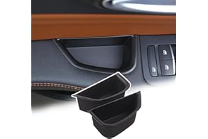 DIYUCAR Scatola portaoggetti per maniglia della portiera dell'auto compatibile con Alfa Romeo Giulia 2017-2020, 2 pezzi per bracciolo della porta contenitore organizer vassoio accessori