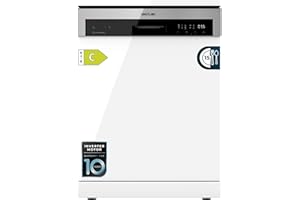 Cecotec Lavavajillas 60cm Independiente Bolero Aguazero 6500 C. 15 Cubiertos, 3ª Bandeja, 6 Programas con Dual Zone Wash, Dry+, Auto Open, Media Carga, Comienzo Diferido, Motor Inverter Plus