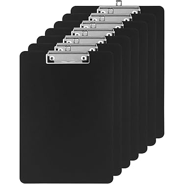 Porte Bloc Papier A3 Porte Document Porte Bloc A4 Avec Pince, 8 Pièces S Avec Boucle De Suspension Et Clip En Métal Support Feuille A4 Papeterie Bureau Planche A Dessin Support Ecriture