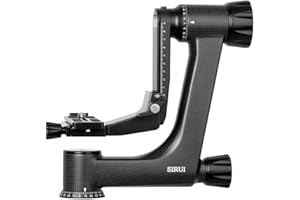 SIRUI PH-30 Gimbal Head Cabezal Trípode Profesional de Fibra Carbono, Cabezal de Cardán Panorámico de 360° con Placa de Liberación Rápida Arca-Swiss, para Trípode y Monopié, Carga Máxima 25kg