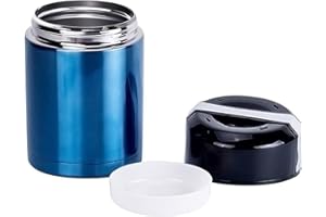 Mengshen Termos Grande Alimenti Isolato sotto Vuoto per la Cottura di 35 Once, Interni in Acciaio Inossidabile al Vasetto per zuppa a Prova di perdite & Contenitore per Alimenti Blu