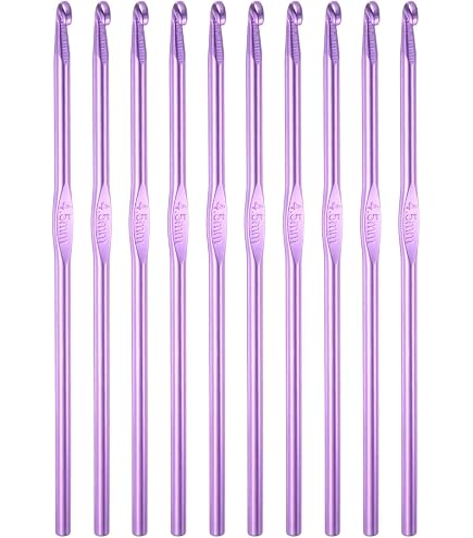 Set di ganci per uncinetto 8 pezzi Set di ferri da maglia ergonomici in alluminio Ganci per uncinetti Set di ferri da maglia per uncinetto Filato artigianale Knitting Tools