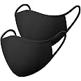 The Midle Skool Plain Black 2 ply 100% Cotton Cloth Face Mask (Pack of 2)