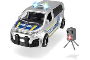 Dickie Toys- Citroën SpaceTourer Coche, Trampa Radar, Control, autobús de policía, Escala 1:32, Color Plateado y Azul (203713010)