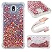 Produktbild Samsung J7 2017 Hülle, Samsung J7 2017 Handyhüle, Alfort TPU Schutzhülle Fließendes Glitzern und Spiegel Hand Hülle für Samsung J7 2017 (5.5 Zoll) Handytasche Case Cover (Roségold)