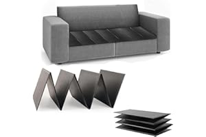 VEARZ 3 Seater Sofa Cushion Support Boards - Non Slip Foldable Under Seat Rejuvenator Board Armchair Sagging Saver Sofa Suport-2 Seater-Black-100cm/46cm