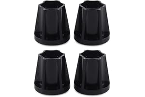 INJORA RC 12mm Mitnehmer Hex Hub Adapter Metal Zubehör Set 4pcs für 1/10 RC Crawler 1,9 oder 2,2 Felgen Axial SCX10 TRX4 D90 (Schwarz 22mm)