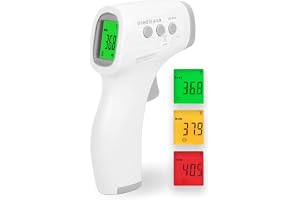 medisana TM A79 kontaktlös infraröd termometer, klinisk termometer | kontaktlös panntermometer för vuxna, barn, spädbarn, beröringsfri med ljud- och ljuslarm vid feber