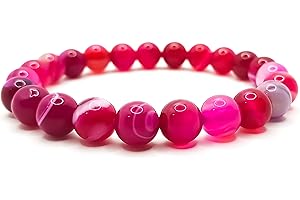 SPILLOX Bracciale Uomo Donna Elastico Da Vere Pietre Preziose Naturali Di 8mm Reiki Idea Regalo Di Natale Originale Diffusore Di Energia Guarigione Equilibrio