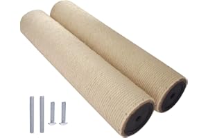 MIAOGE M8 M10 Sisal corda tiragraffi di ricambio per gatti,Tiragraffi per albero di gatto, graffiatoio per gatti con viti(M8_Φ70_40,5 cm)