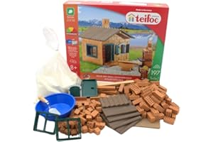 Teifoc Kit de Construction - Maison avec Barbecue - 185 pièces
