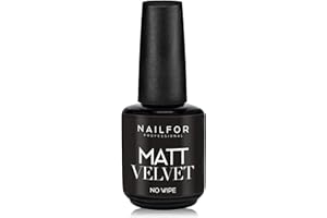 NAILFOR Matt Velvet Top Coat Opaco Soft Touch - Gel Sigillante 15ML, Made in USA - Finitura Professionale per Unghie