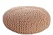 Produktbild Design Strick Pouf LEEDS XXL coffee 80cm Hocker Baumwolle in Handarbeit